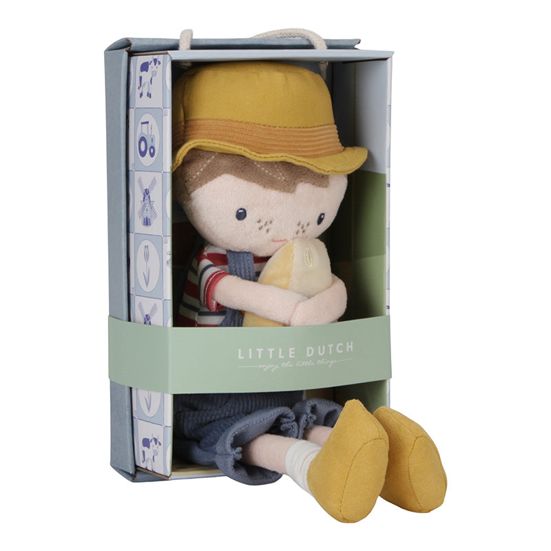 Personalisierte Kuschelpuppe Farmer Jim | Geschenk zur Geburt by Schmatzepuffer®