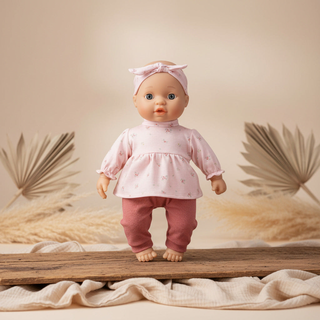 Personalisierte Babypuppe Lily mit Name & Zubehör | Geschenk für Kinder