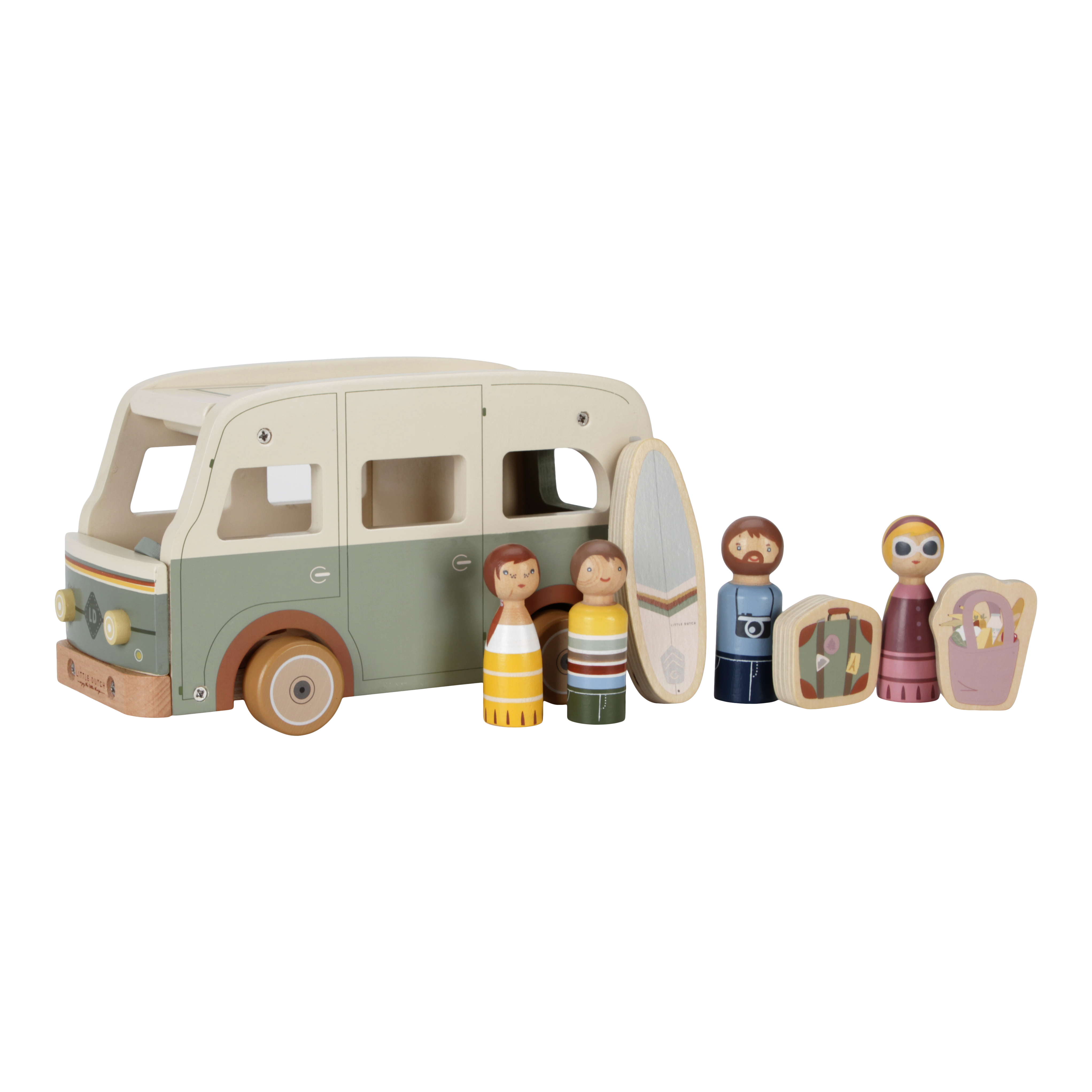 Wohnmobil Retro Camper mit Spielfiguren – Rollenspiel für Kinder