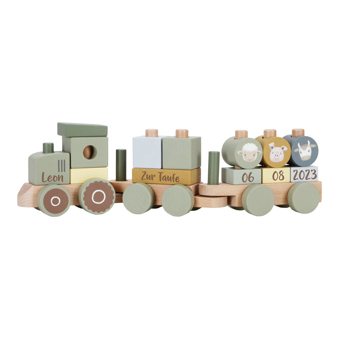 Personalized Wooden Train Little Farm with Name – Christening Gift | Schmatzepuffer