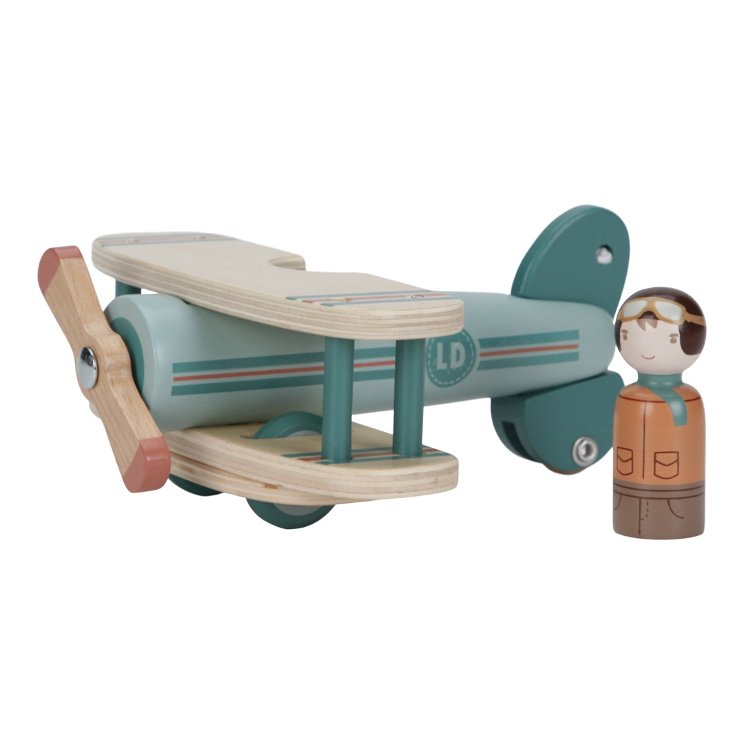 Holz-Spielzeugflugzeug mit Namen