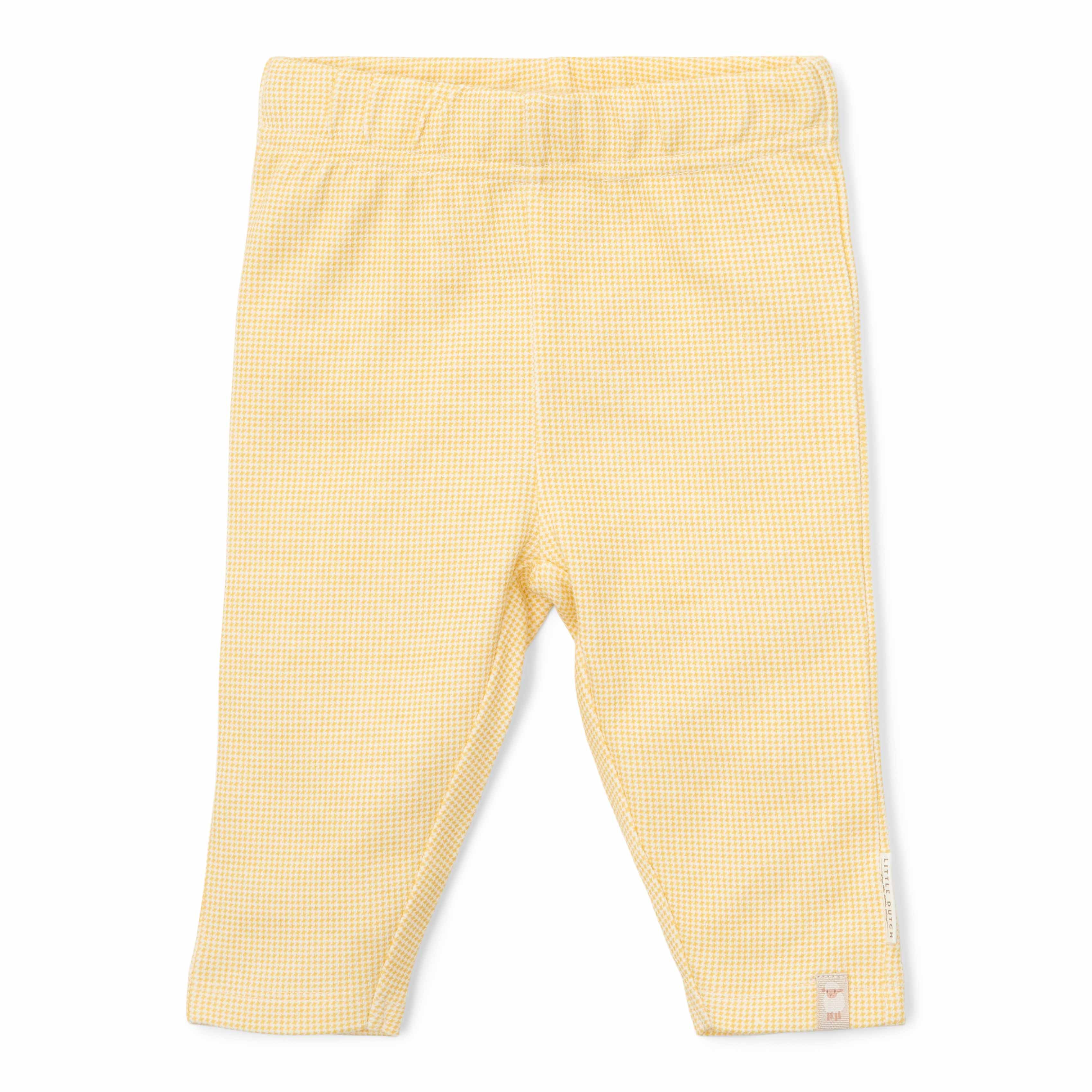 Leggings Warm Yellow kariert für Babys und Kinder