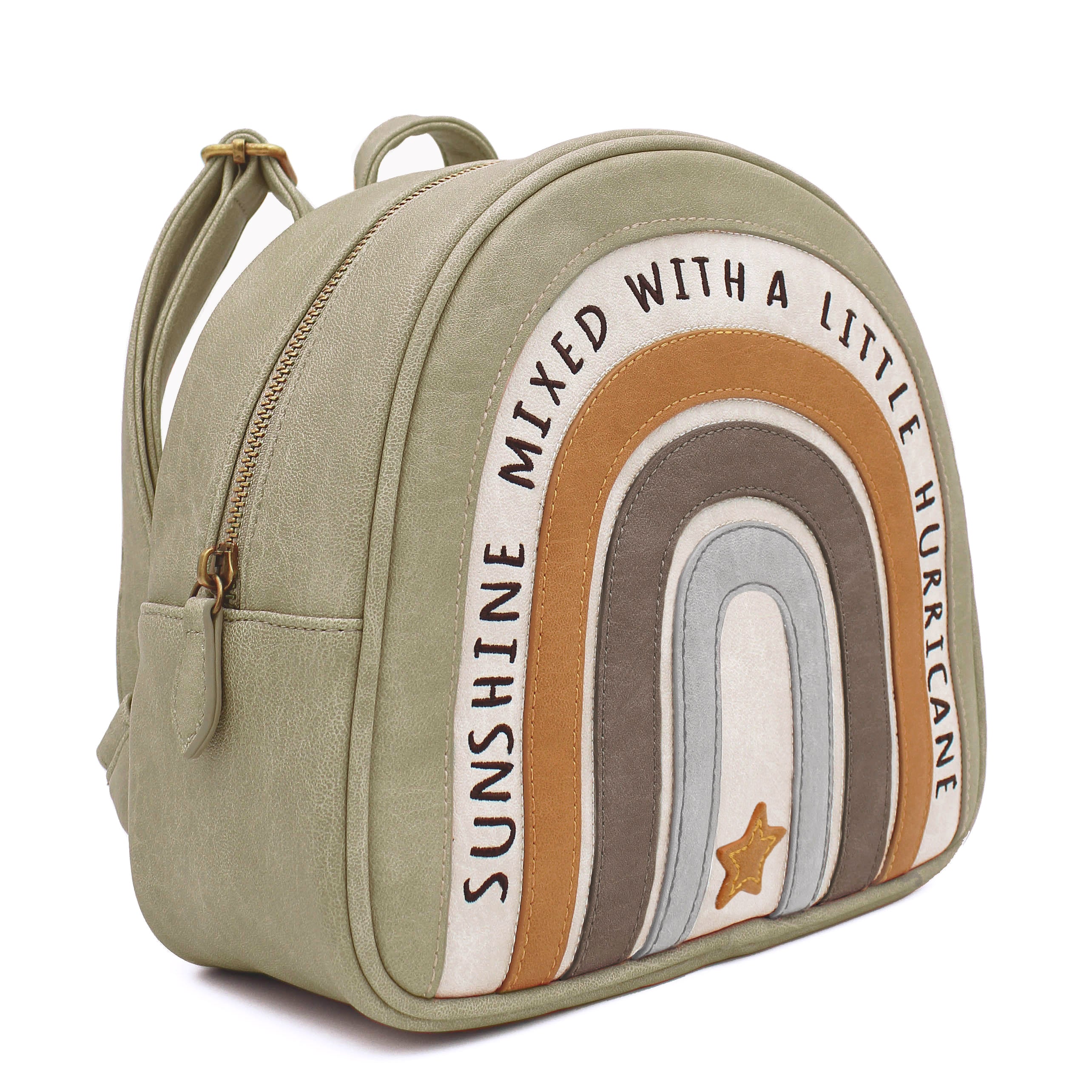 Rucksack Regenbogen groß, grün | Little Who