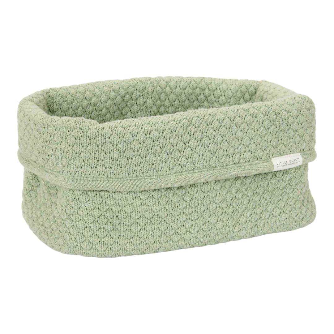 Embroidered nursing basket large - Pure Sage | Little Dutch