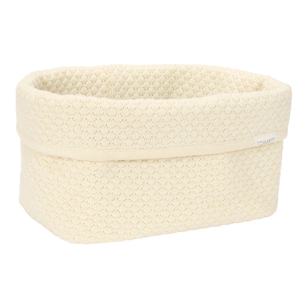 Embroidered nursing basket large - Pure Soft White | Little Dutch