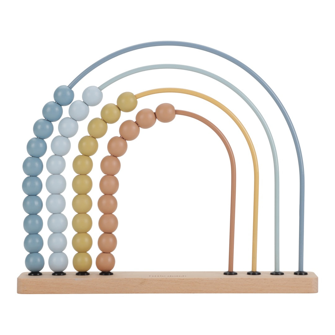 Regenbogen Abakus Forest Friends Blau – Lernspielzeug aus Holz