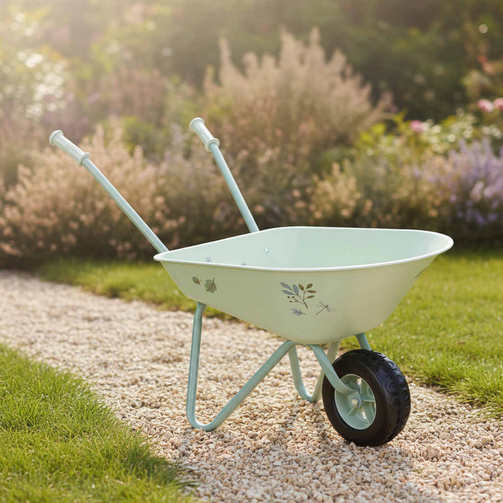 Kinder Schubkarre Grün – Gartenspielzeug für Kinder