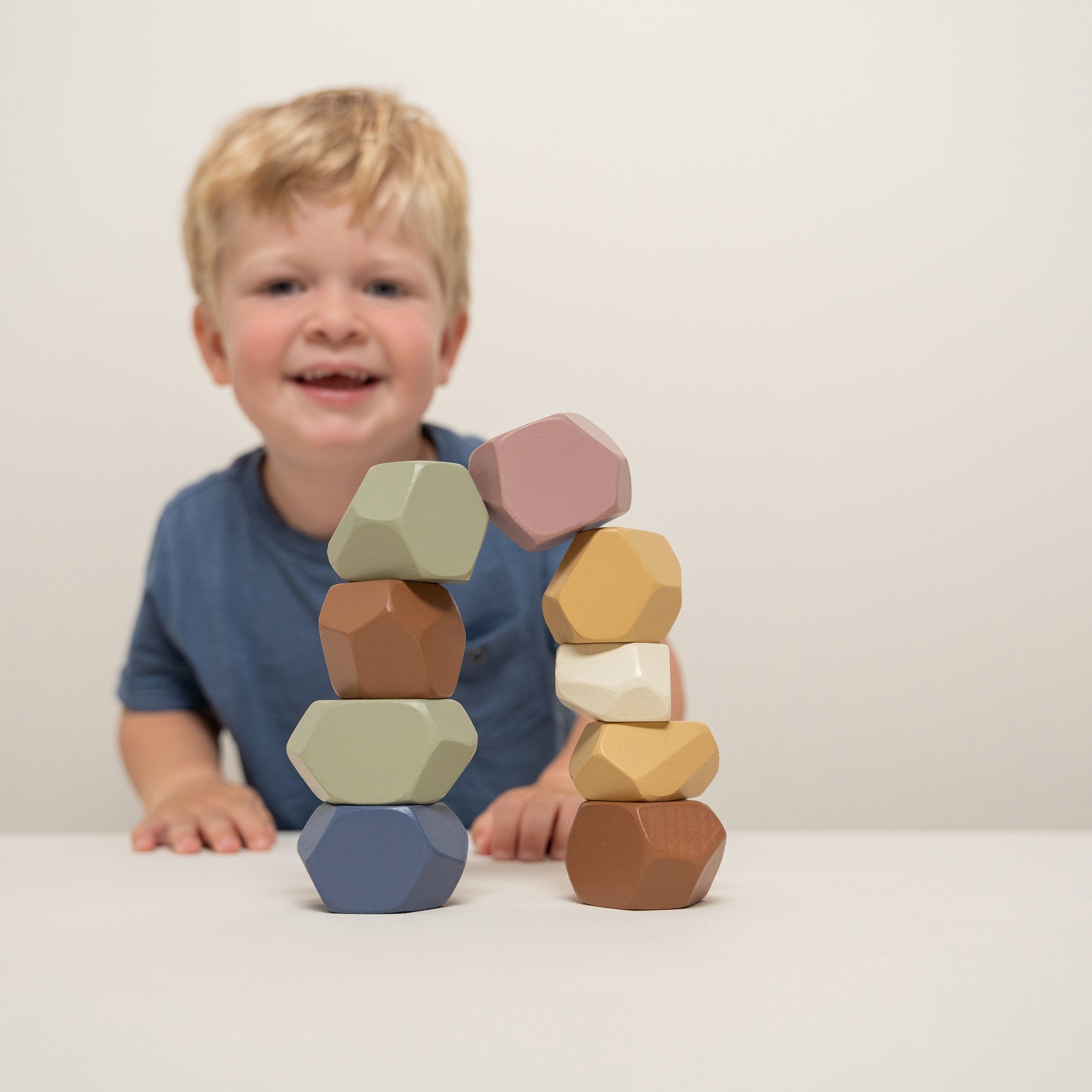 Wooden stepping stones for children