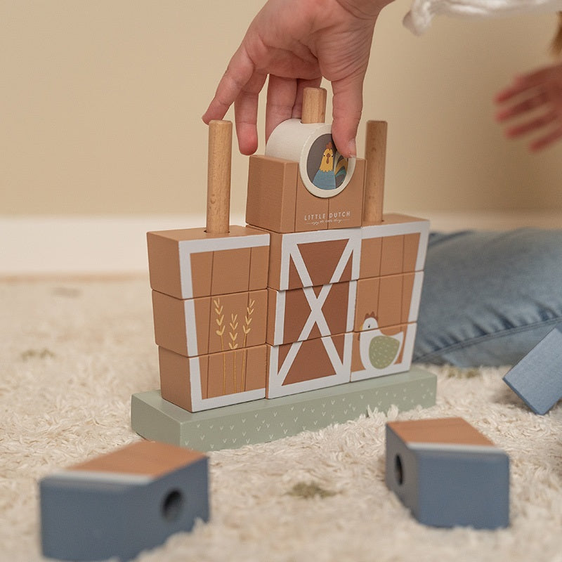 Jeu d'empilage Little Farm – Jouet d'éveil pour bébés