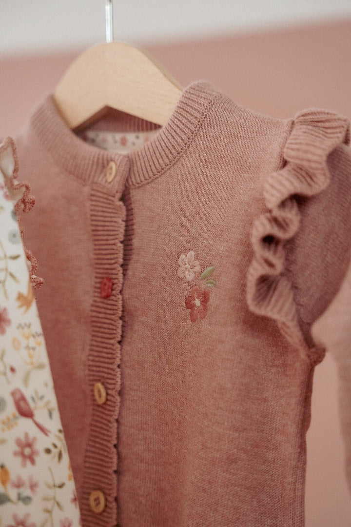 Gilet en tricot pour bébé Rose fée | Little Dutch