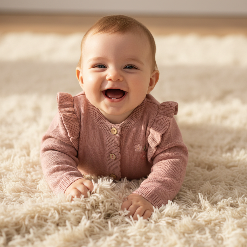Gilet en tricot pour bébé Rose fée | Little Dutch