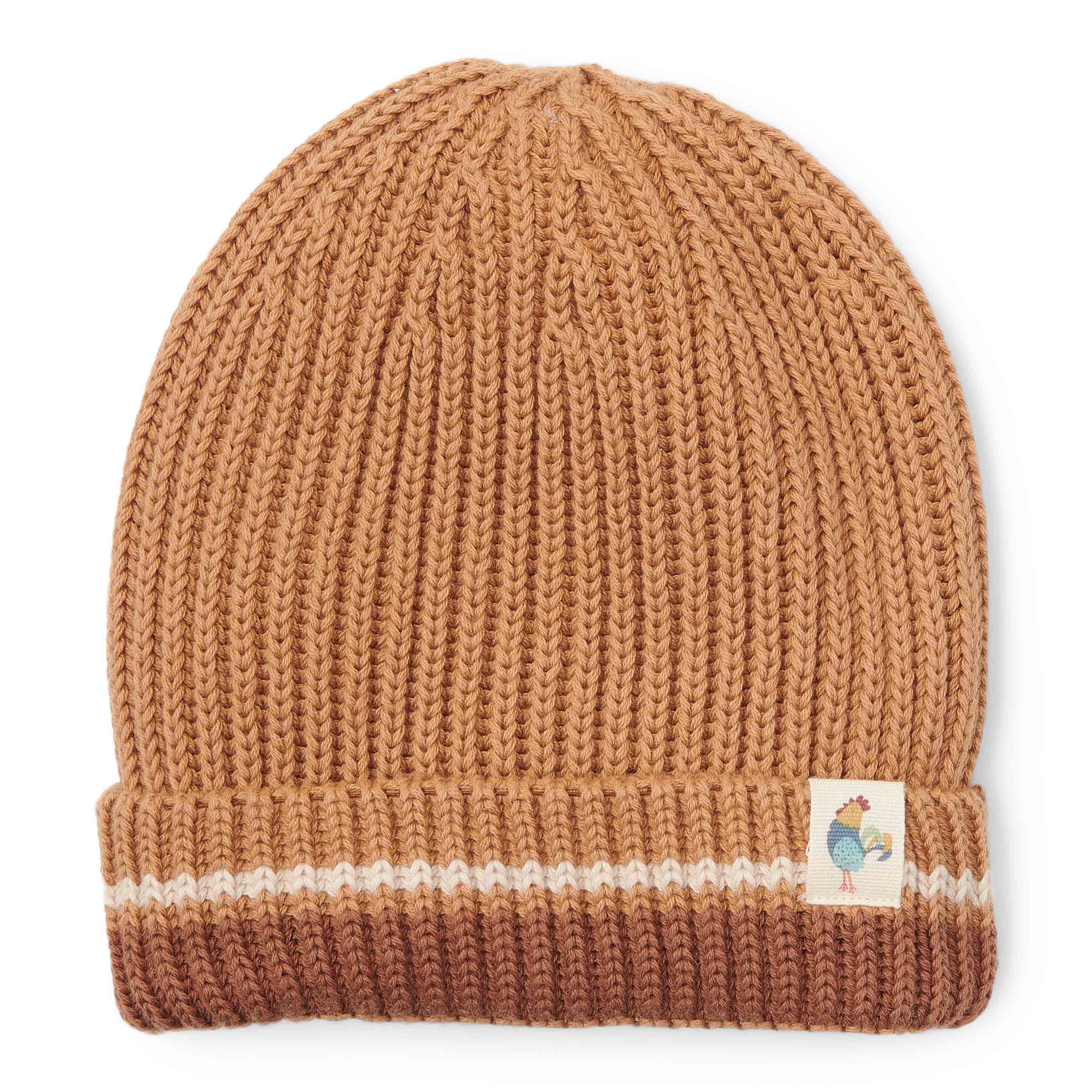Bonnet tricoté marron pour bébés et enfants