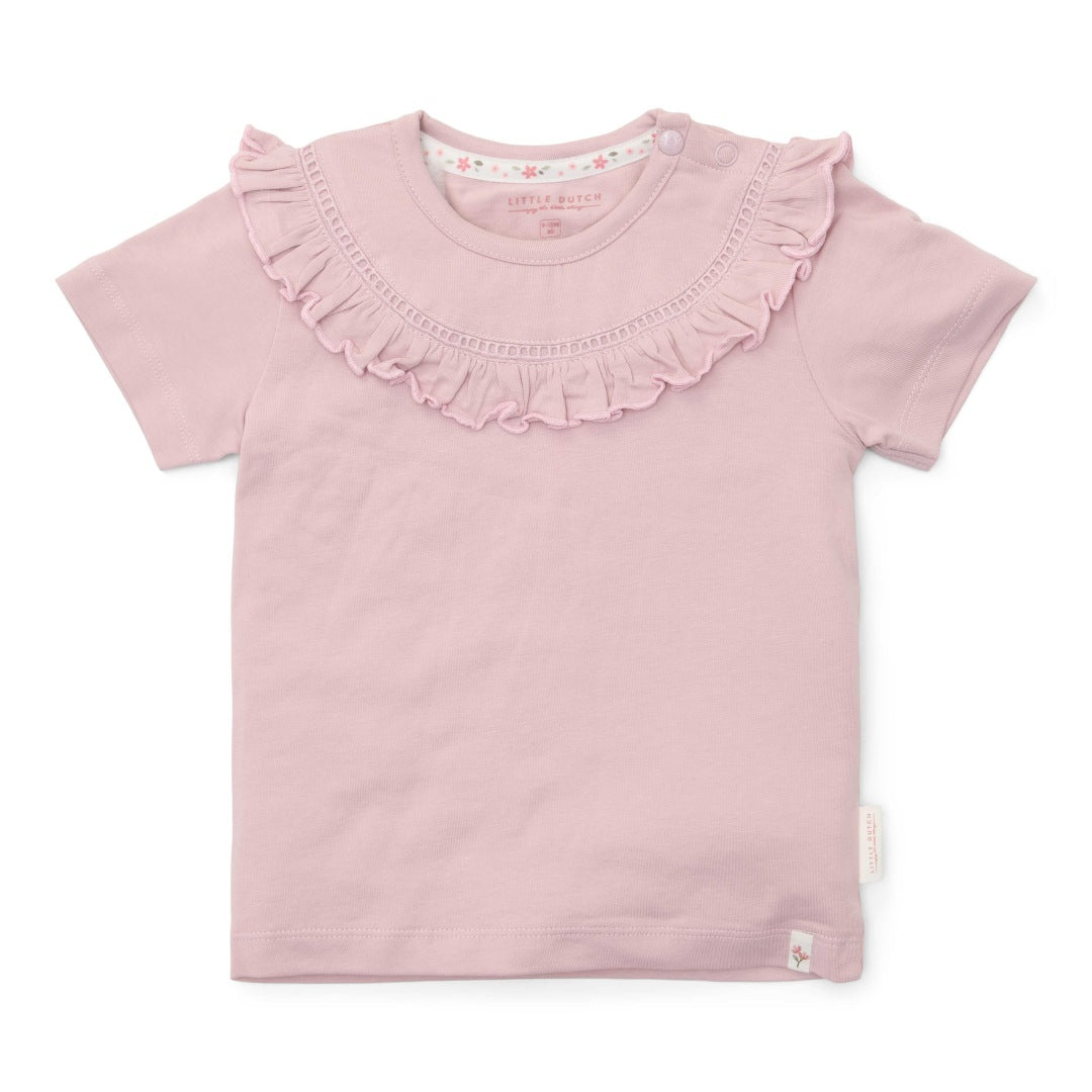 T-shirt à manches courtes lilas | Little Dutch