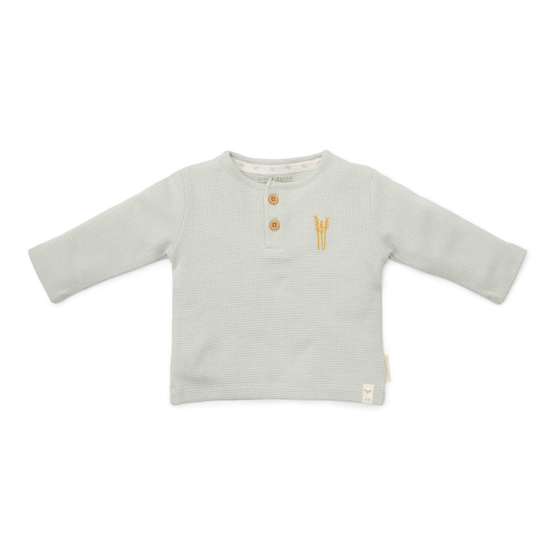 Long-sleeved shirt for babies and children in Soft Green