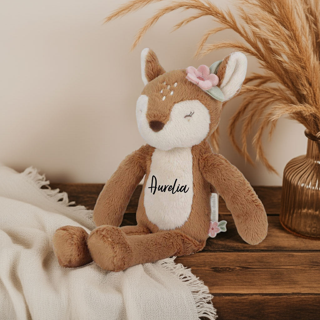 Doudou cerf longues pattes Jardin féerique