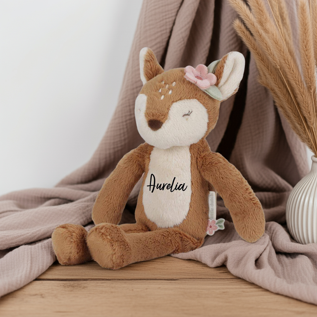 Doudou cerf longues pattes Jardin féerique