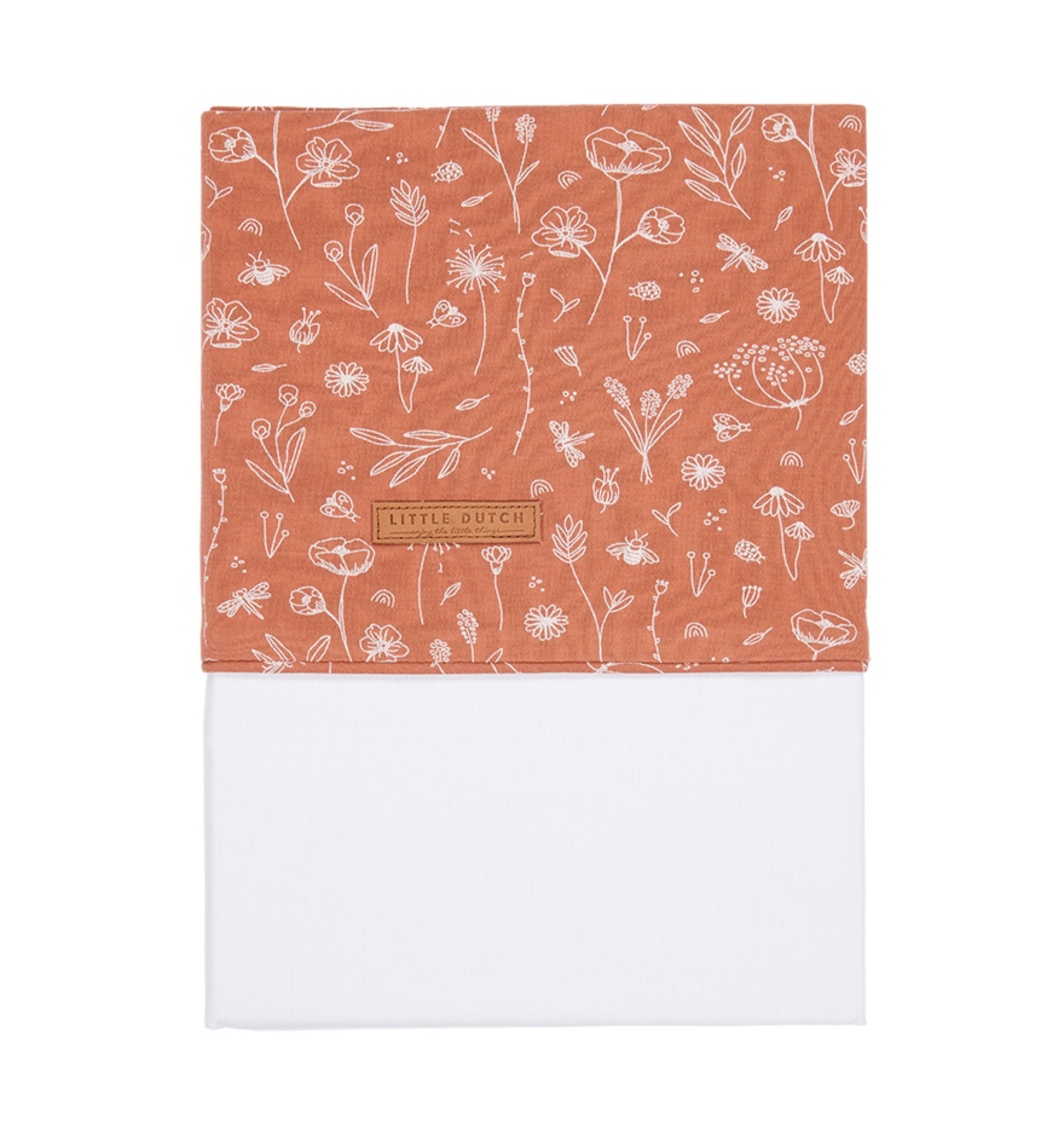 Cradle sheet Wild Flowers Rust | Little Dutch