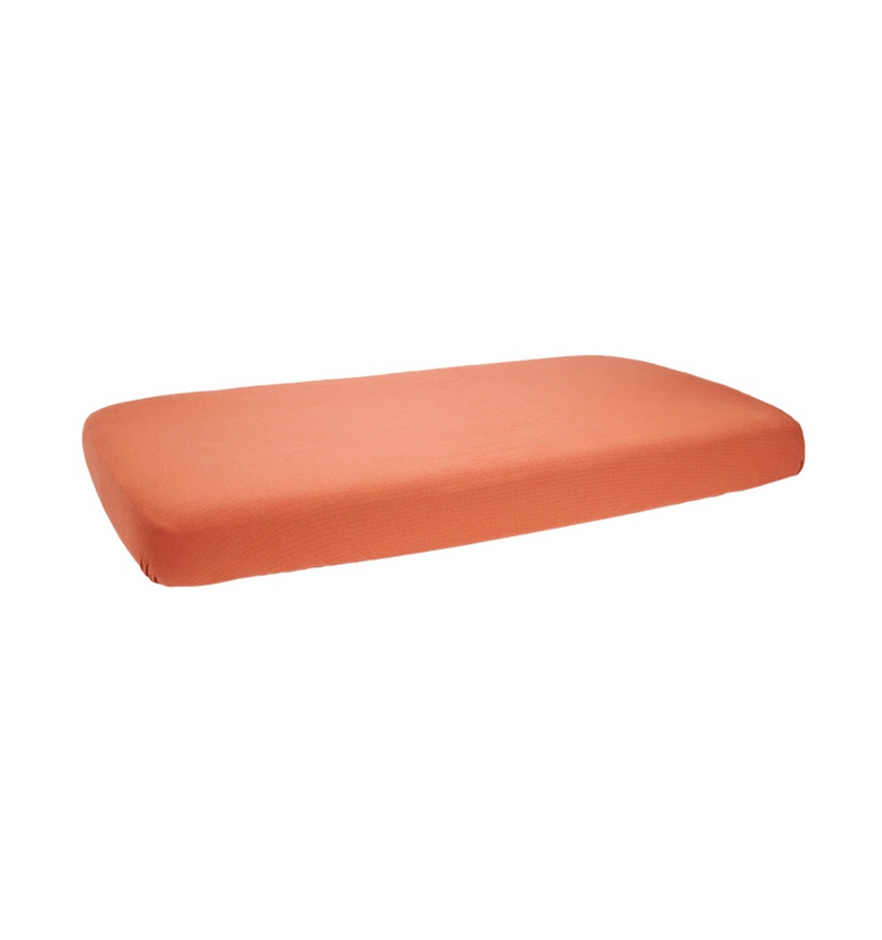 Drap-housse Pure rouille 70 x 140/150 cm, rouge | Little Dutch