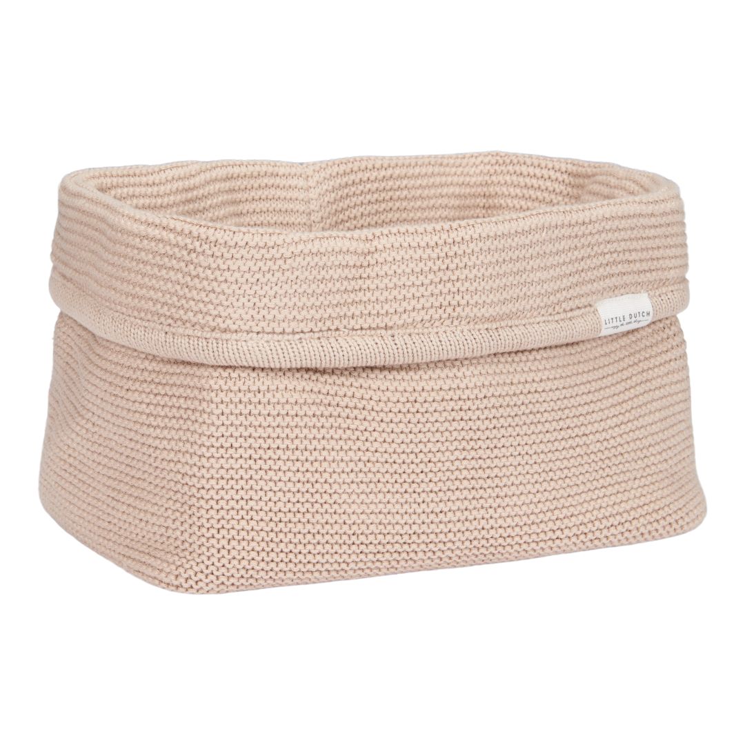 Panier d'allaitement tricoté beige, grand modèle | Little Dutch