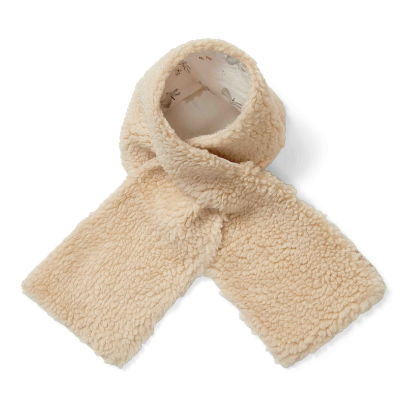 Teddy-Halstuch Sand von Little Dutch – One-Size Baby-Halstuch in Teddy-Optik