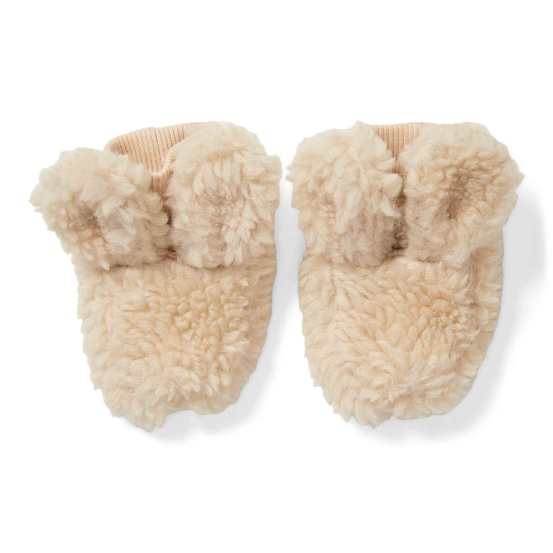 Chaussons Teddy sable – Chaussons chauds pour nouveau-nés