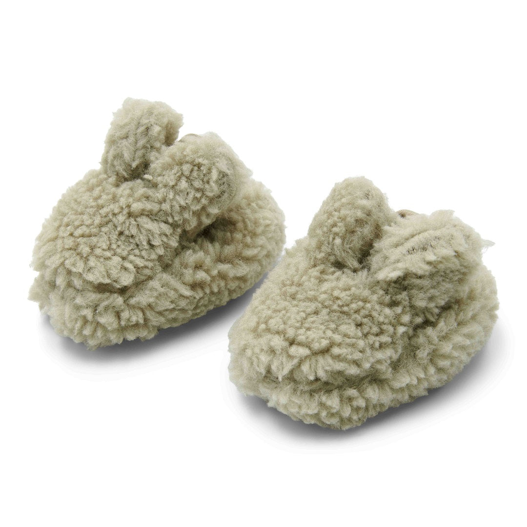 Teddy Schuhe Soft Green – Weiche Babyschuhe für Neugeborene