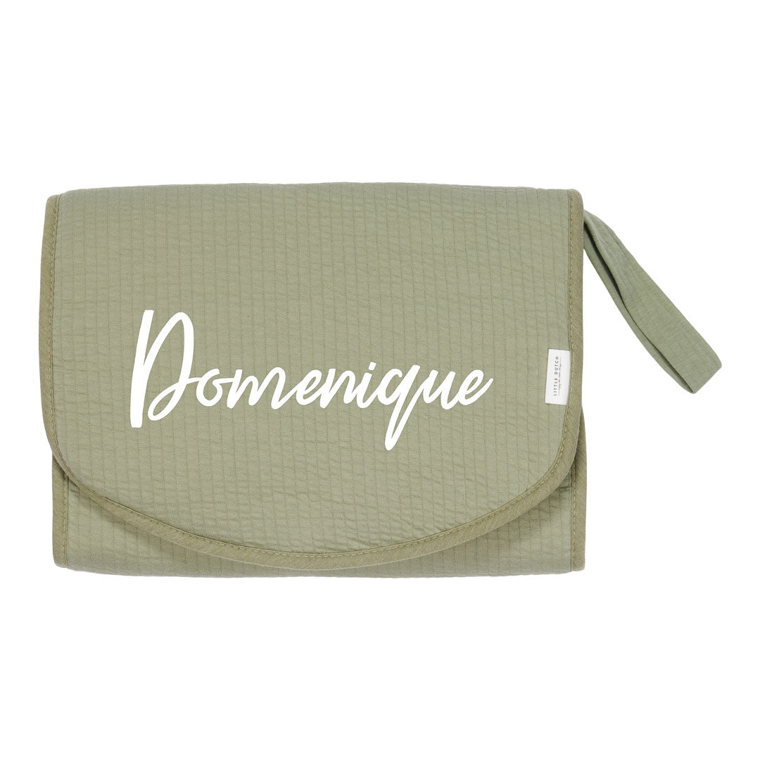 Wickelunterlage für unterwegs - Pure Olive | Little Dutch