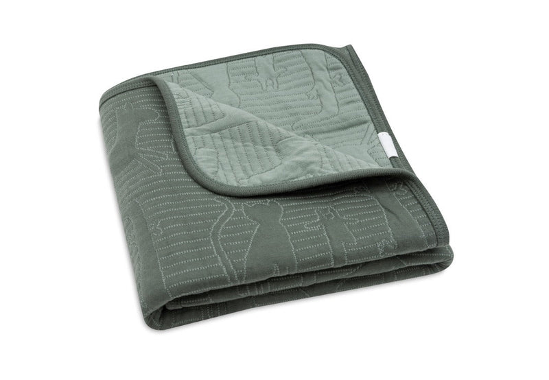 Couverture de berceau 75 x 100 cm Jungle Jambo, vert cendré/laurier | Jollein