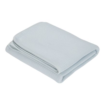 Couverture d'été pour berceau, Pure Soft Blue | Little Dutch