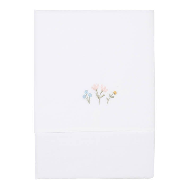 Children's bed sheet Flowers &amp; Butterflies 110 x 140 cm | Little Dutch