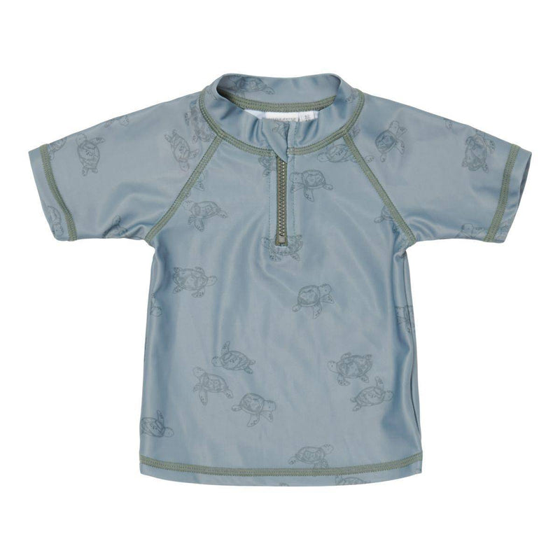 Turtle Island Olive Short-Sleeved Swim Shirt | Little Dutch