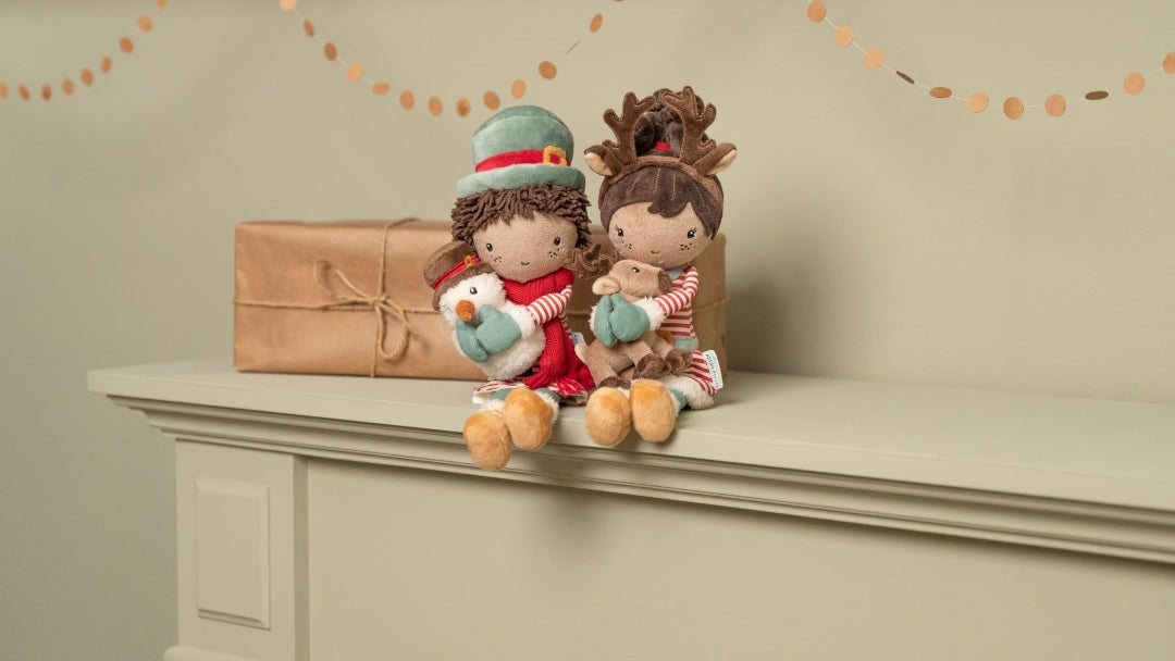 Kuschelpuppe Winter Evi 35 cm – Weiche Stoffpuppe für Kinder