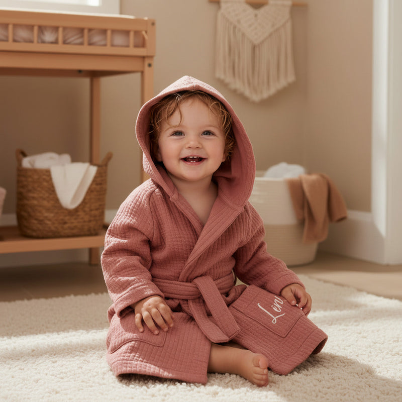 Bathrobe Pure Pink Blush | Little Dutch