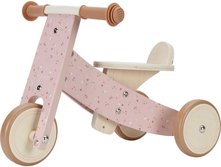 Personalisiertes Holz-Dreirad Rosa mit Namen – Geschenk für Kleinkinder