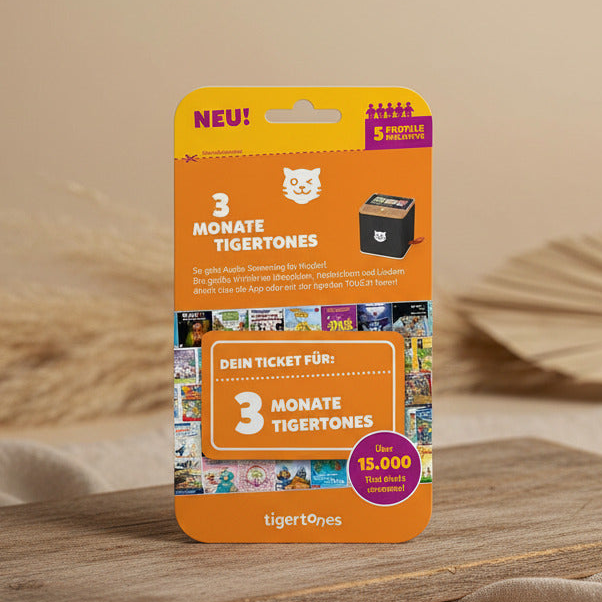 3 Monate Family (bis 5 Geräte) Tigertones Tigerticket Tigerbox Touch plus und Mini | Tigermedia