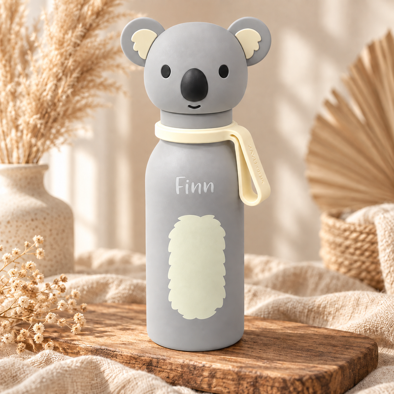 Personalisierte Kinder-Thermosflasche Koala 400 ml mit Name Finn