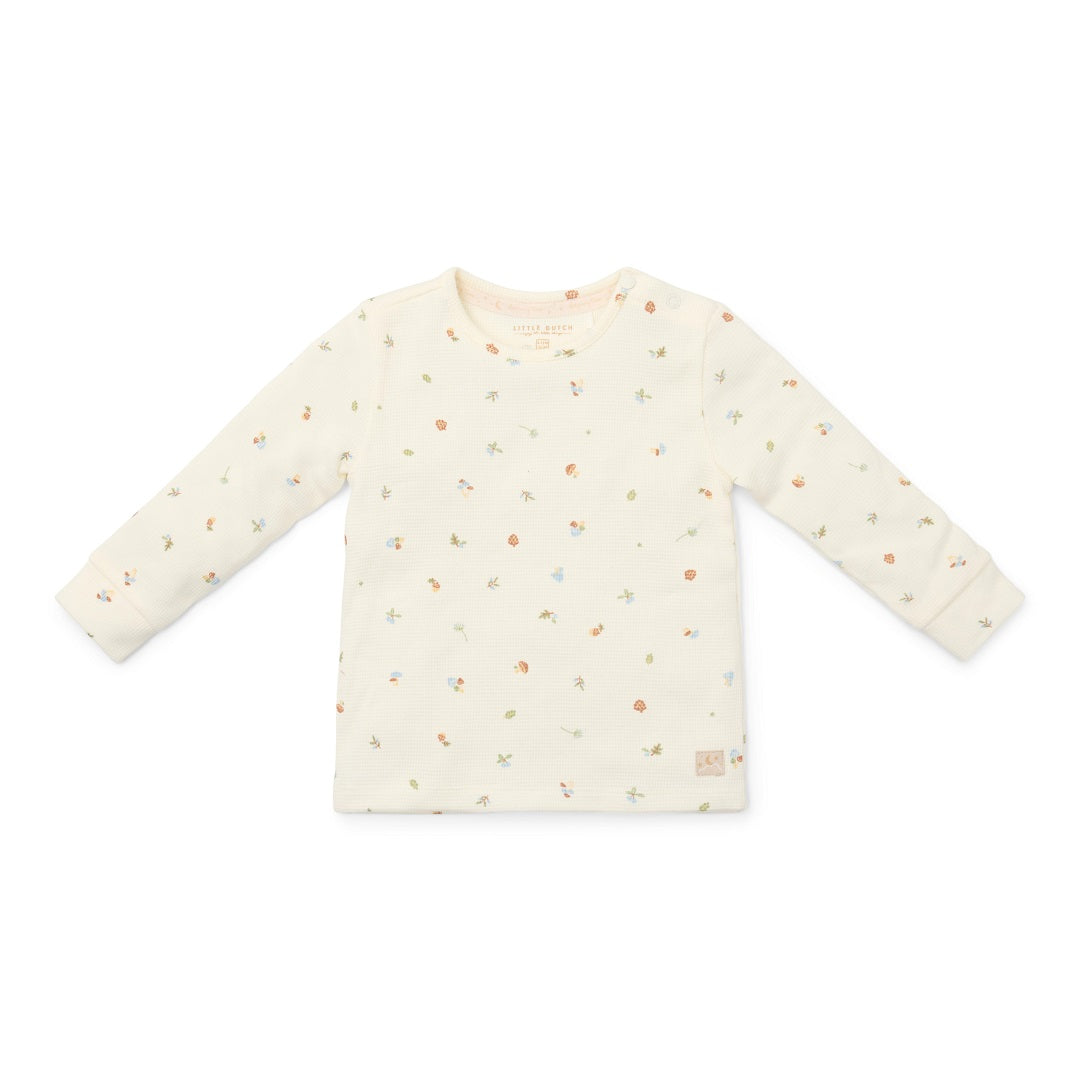 Zweiteiliger Little Dutch Pyjama Forest Treasures – Langarmshirt und Hose mit feinem Waldmotiv