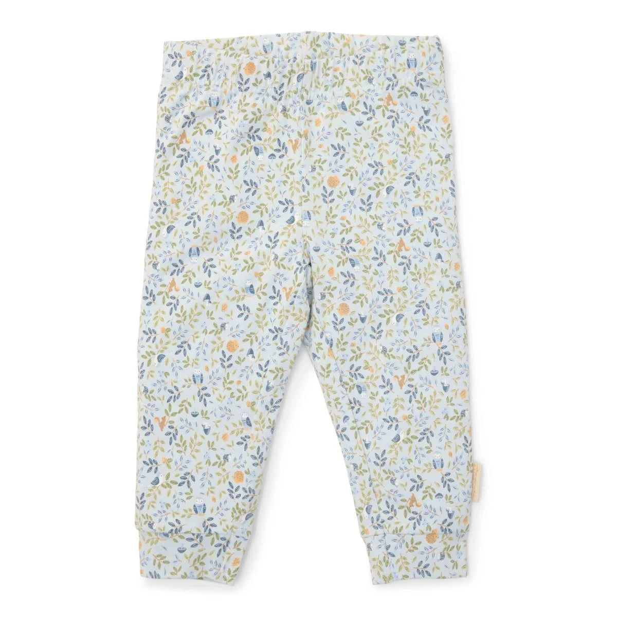 Zweiteiliger Little Dutch Pyjama Forest Adventure aus Bio-Baumwolle mit Waldtieren und Blätterprint